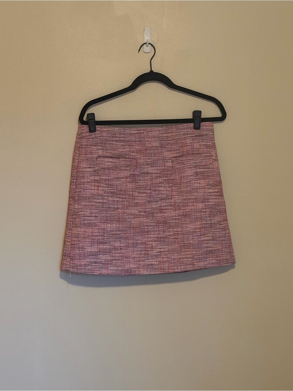 LOFT Pink Textured A-Line Mini Skirt